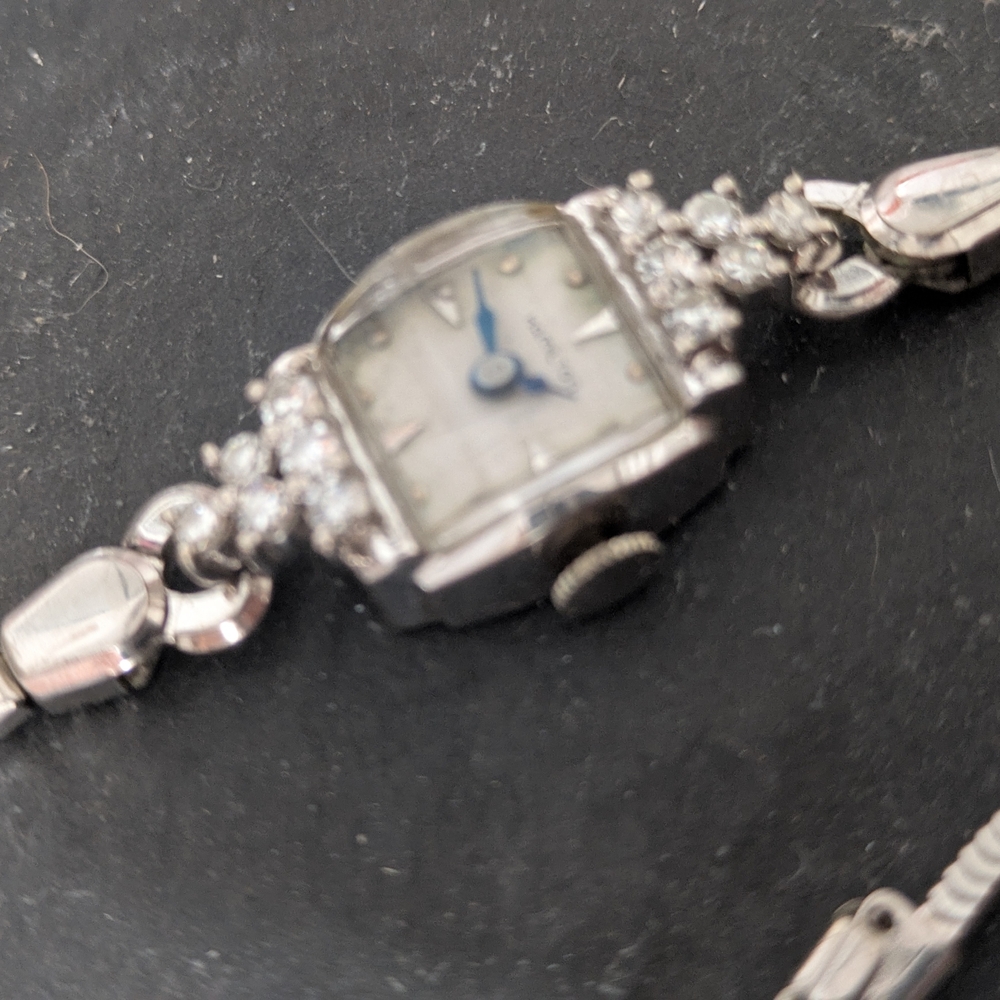 Hamilton Silver Women's Watch with Crystal Accents